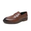 Suit Small Leather Shoes Loafers Retro Casual Leather Shoes Fashion Men's Business Dress Trend British Wedding Shoes