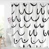 Sexy Boobs Shower Curtain Boob Feminine Feminist Seamless Breast Pattern Bathroom Curtains Polyester Bathroom Screen with Hooks