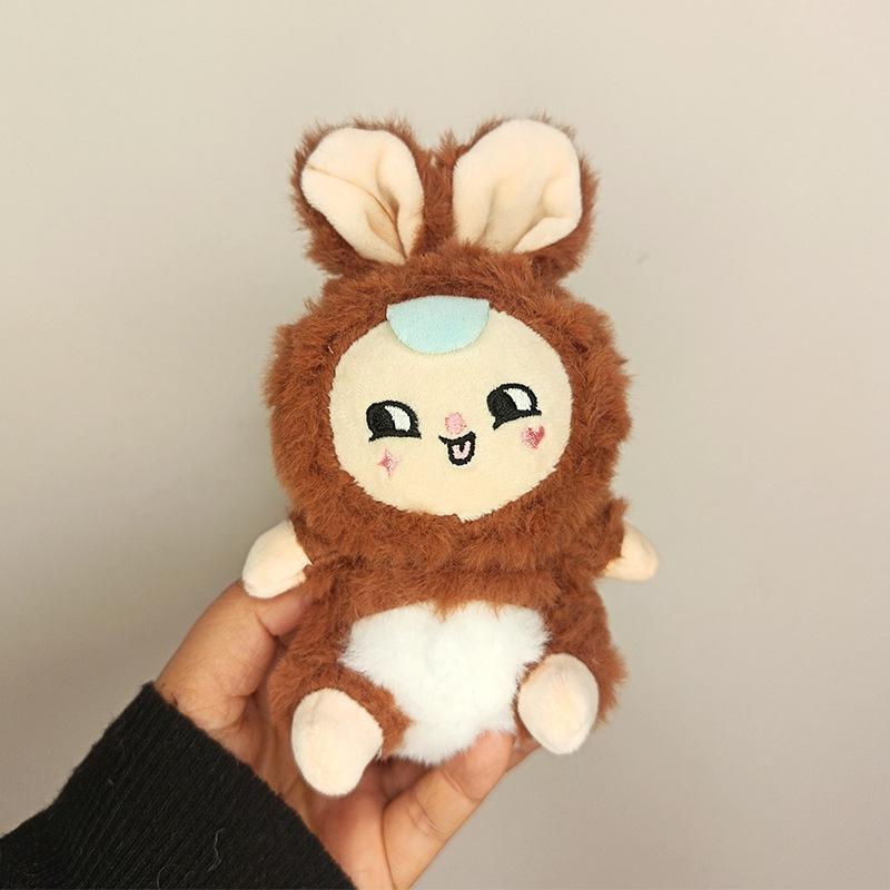 Cute Fantasy Elf Rabbit Plush Doll Keychain New Style Doll Bag Pendant 4-inch Machine Doll