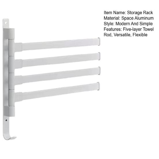Вешалка для полотенец в ванной комнате, поворотная, складная, держатель для полотенец на 4 планки, настенная полка для кухни, подвесная стойка для хранения бумаги