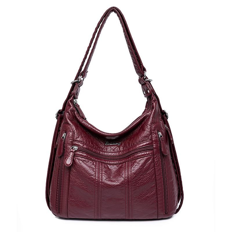 2023 Большая вместительная женская сумка, женская сумка через плечо из искусственной кожи, женская многофункциональная сумка через плечо, розовая сумка A Main Femme