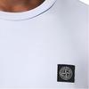 STONE ISLAND Ss25 Однотонная трикотажная футболка с логотипом, удобная, облегающая, с круглым вырезом, из стиранного хлопка, однотонная, с коротким рукавом, мужская футболка K1S1521000-39S0013-V0088