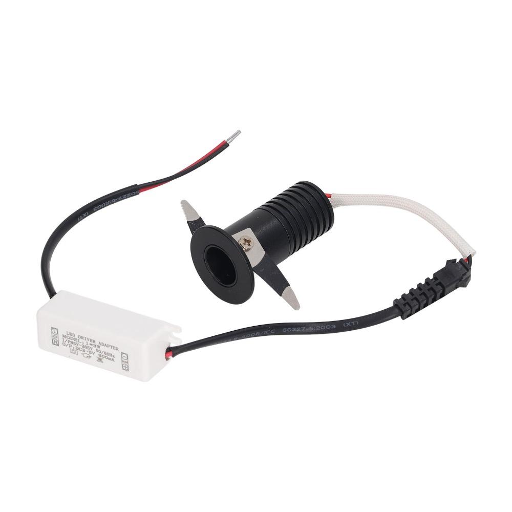Energy Saving 3W LED Recessed Spotlight AC 85-265V with LED Driver Under Cabinet Light Aluminum Mini Downlights Kitchens