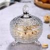 Набор десертных пиал Yu Jing Glass 'Птичье гнездо' с золотым ободком - Термостойкий и прозрачный, с крышкой