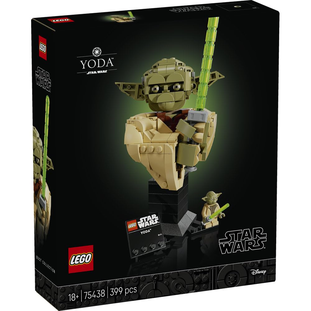 LEGO Star Wars Бюст Йоды™ Фигурка Робота Космической Битвы Игрушка Предмет Подарок на День Рождения Подарок на День Отца Образовательная Игрушка для Мужчин и Женщин 75438