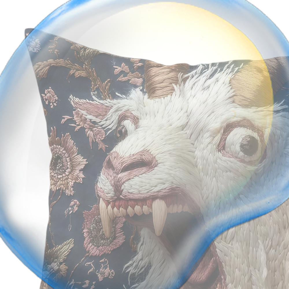 Наволочка для подушки 'Кричащая коза' 18x18 дюймов, забавная наволочка с изображением животного для дивана, кресла, спальни, гостиной