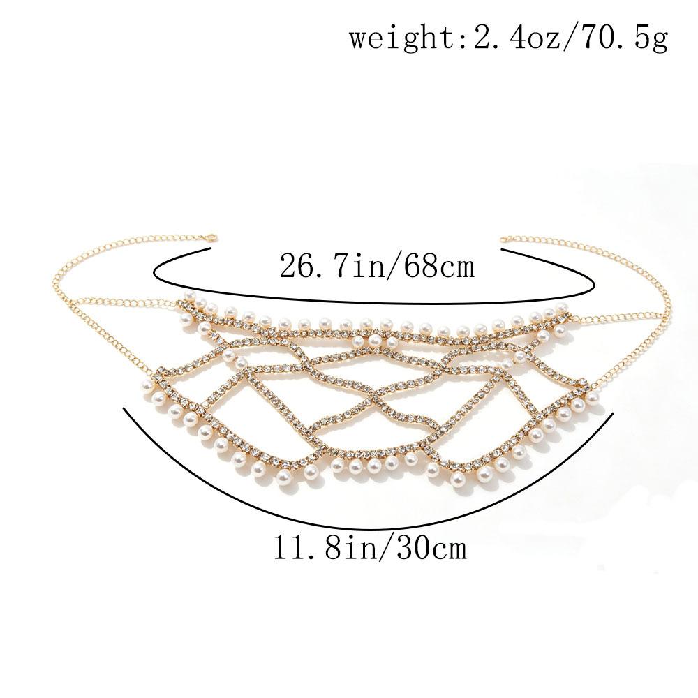 Makeup party mesh pearl mask, European and American fashion exaggerated nightclub party rhinestone mask