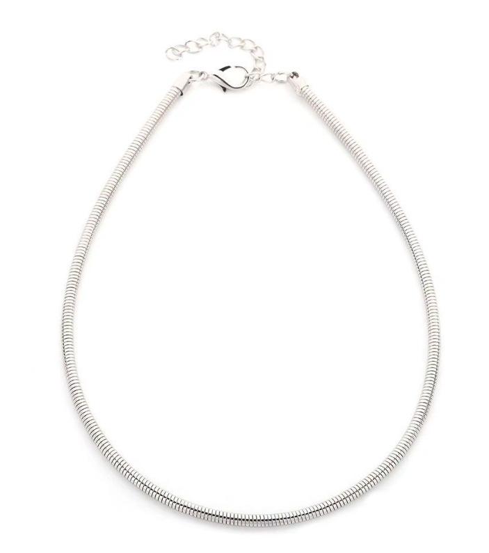 Элегантное колье-чокер из гладкой титановой стали в виде изогнутой трубки - Элегантный, Не выцветающий, Универсальный аксессуар