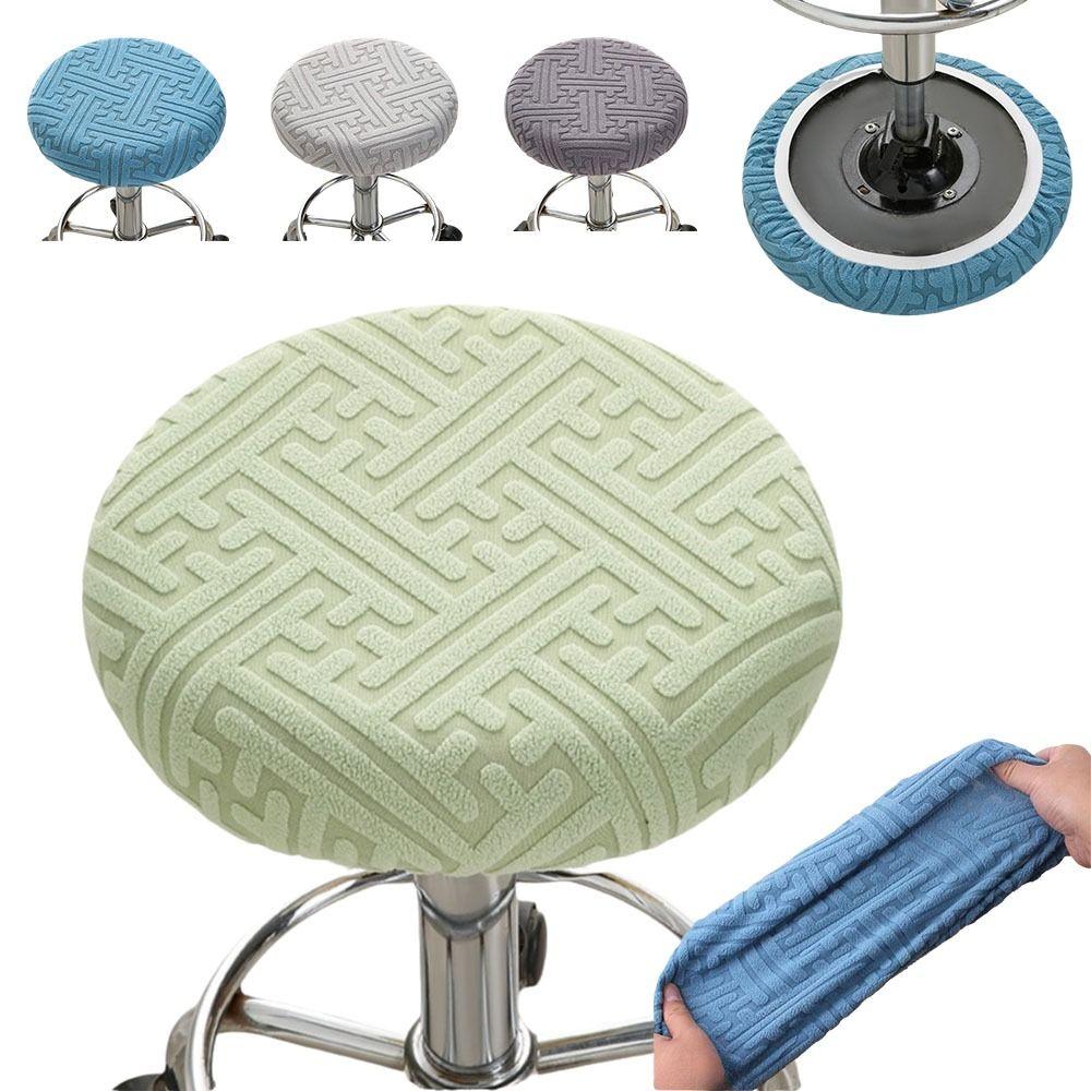 Washable Chair Seat Cover Slipcover All Inclusive Stool Seat Cushion Cover 30cm with Elastic Bands Seat Chair Slipcover