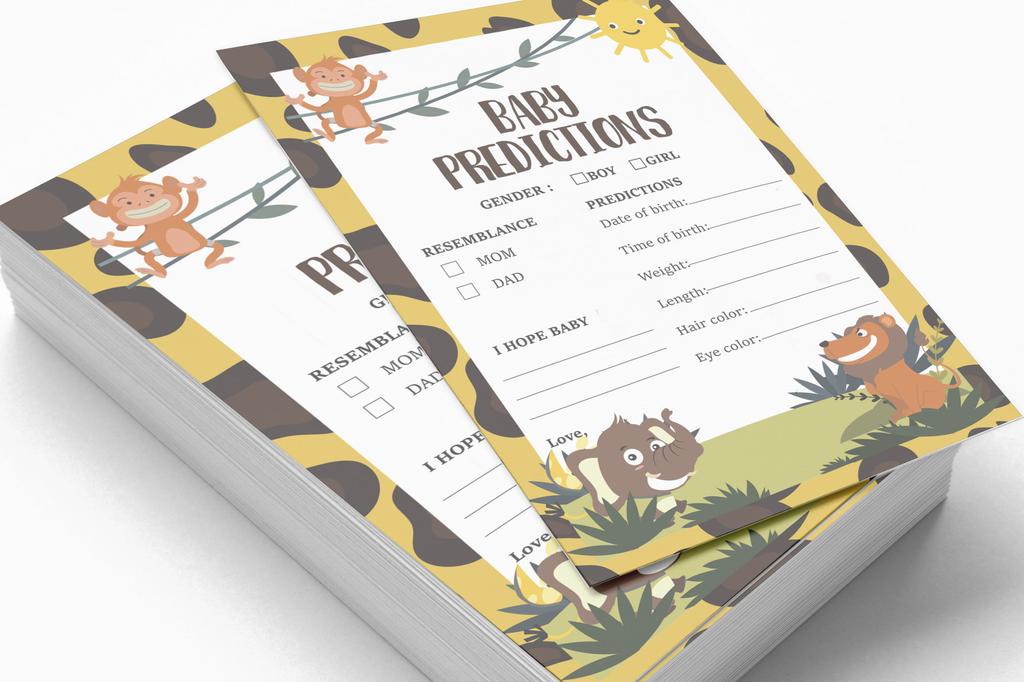 Inkdotpot 50 BabyA AlphabetA ABCA GameA Jungle Animals Baby Shower Game Gender Neutral Party