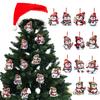12/24/36 шт. Рождественские украшения деревянные мультяшные пингвины украшения для рождественской елки подвесные бирки для праздничного домашнего декора