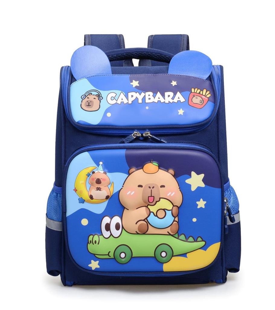 Capybara Children Backpack Rainbow Large Capacity Layered Storage Bag Gifts