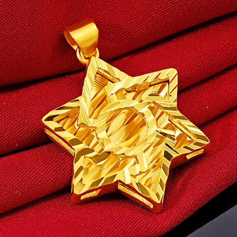Золотая латунная подвеска со звездой. Женская изысканная подвеска. Полая подвеска с Джокером. Версия простого и продвинутого стиля. Милая.