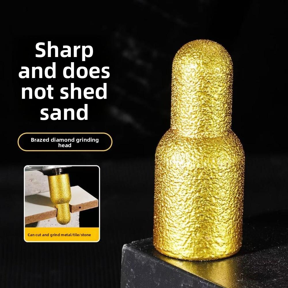 Portable Edge Trimming Finger Bit Trimming Abrasive Round Head Drill for Dressing Quartz Stone