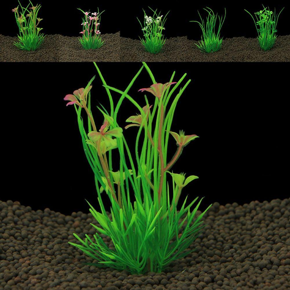 Зеленые искусственные аквариумные растения пластиковые водоросли орнамент водные зеленые растения аквариум