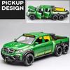 1/28 Benzs X-CLASS EXY 6X6 Пикап Симуляция Сплав Модель Автомобиля Металлическая Игрушечная Машина Звук Свет Инерционная Модель Игрушки Для Мальчиков Игрушки Со Светом