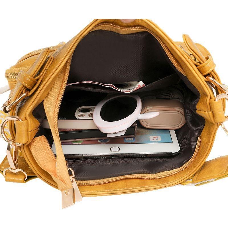 Сумка женская весенняя из искусственной кожи, новая, мягкая кожа, простая на плечо, сумка-мессенджер, модная, большая вместимость, рюкзак женский