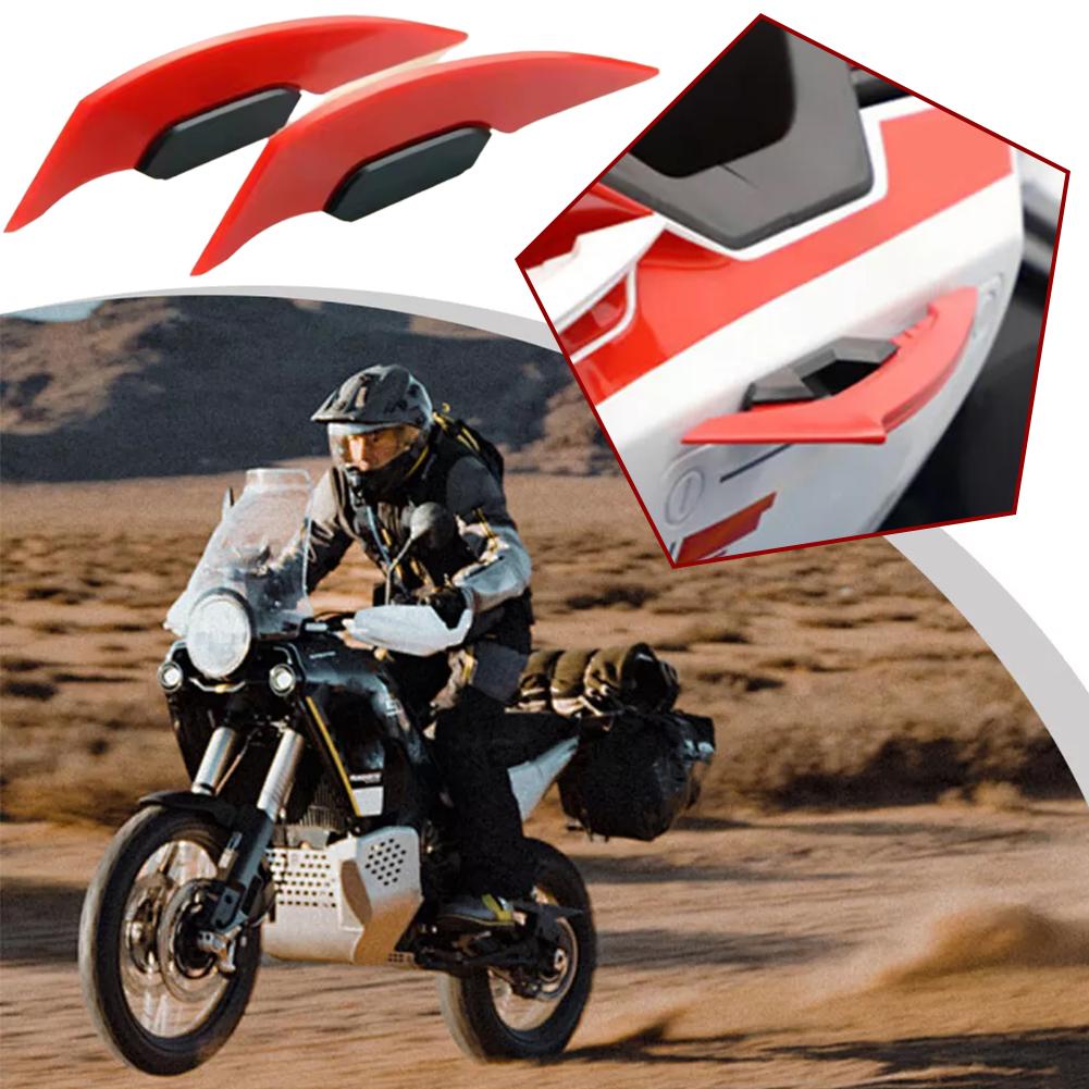 1 пара универсальных крыльев для мотоцикла - аэродинамический спойлер, наклейка, украшение, динамическое крыло для S C4F1