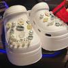 20 шт. подвеска для обуви Crocs DIY блестящая цепочка со стразами украшение для обуви пряжка для Croc подвески отверстия обувь аксессуары