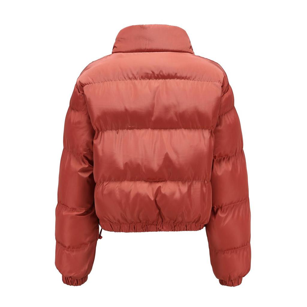 Женские базовые куртки с высоким воротником на молнии с длинными рукавами, теплое короткое пальто, хлопковая толстая куртка, осень-зима, повседневная стильная свободная верхняя одежда