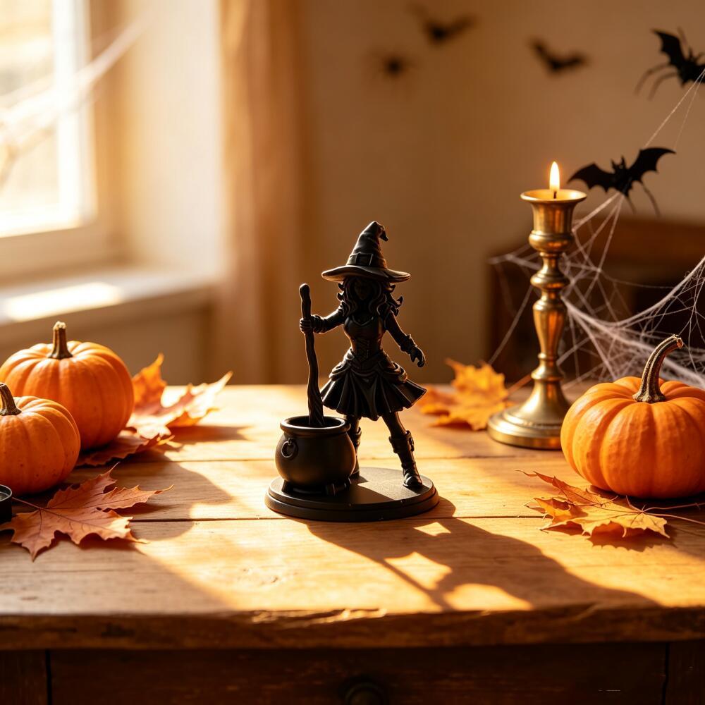 Xiaomi Halloween Desktop Decoration Fantasy Little People Cooking Witch Modern Style Display Piece Home Gift Table Decoration