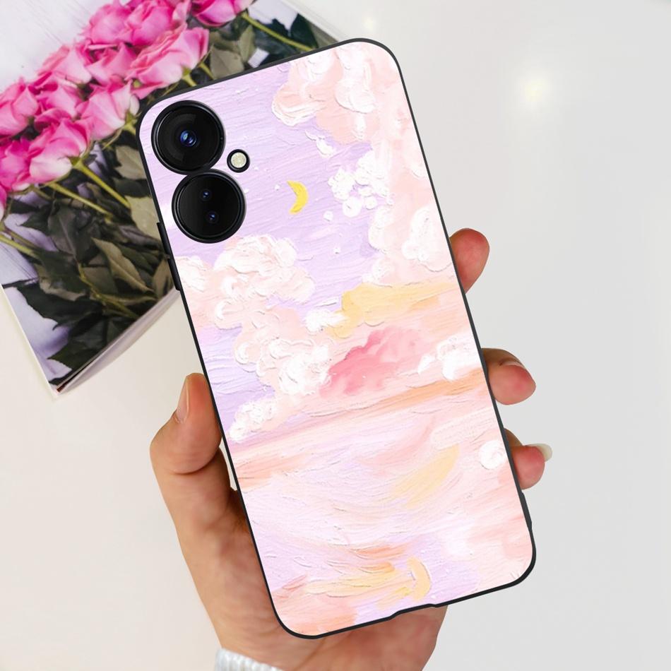 Для Tecno Spark 9 Pro KH7 KH7n Милый Мультяшный Чехол Для Телефона Для Tecno Spark 9Pro Черный Силиконовый Мягкий ТПУ Чехлы