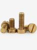 GB65 Brass Slotted Head Screws - Pickled H62 Copper Bolts M1.6-M8