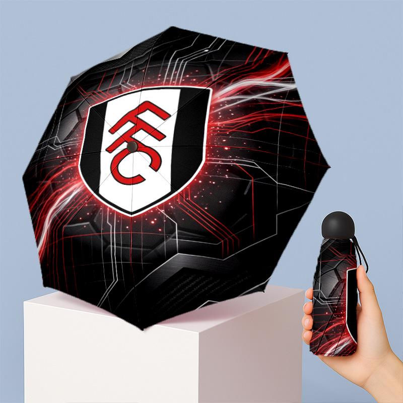 Компактный складной мини-зонт Fulham с принтом футбольной тематики, 5 сложений, 8 спиц, ветрозащитный, водонепроницаемый, легкий, портативный