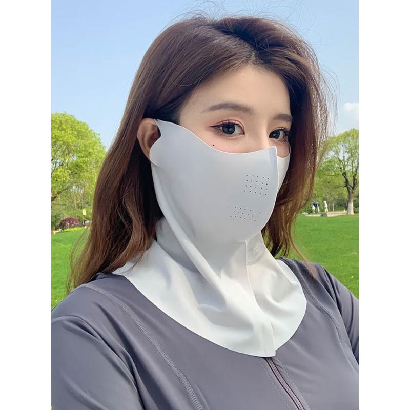 Женская летняя солнцезащитная маска для лица из ледяного шелка с защитой от УФ-лучей и защитой шеи