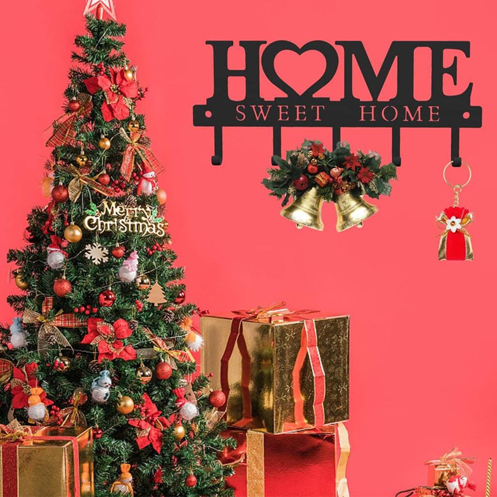 Настенный держатель для ключей Стильный металлический настенный держатель для ключей: Настенный клейкий держатель и органайзер для всех ваших настенных крючков