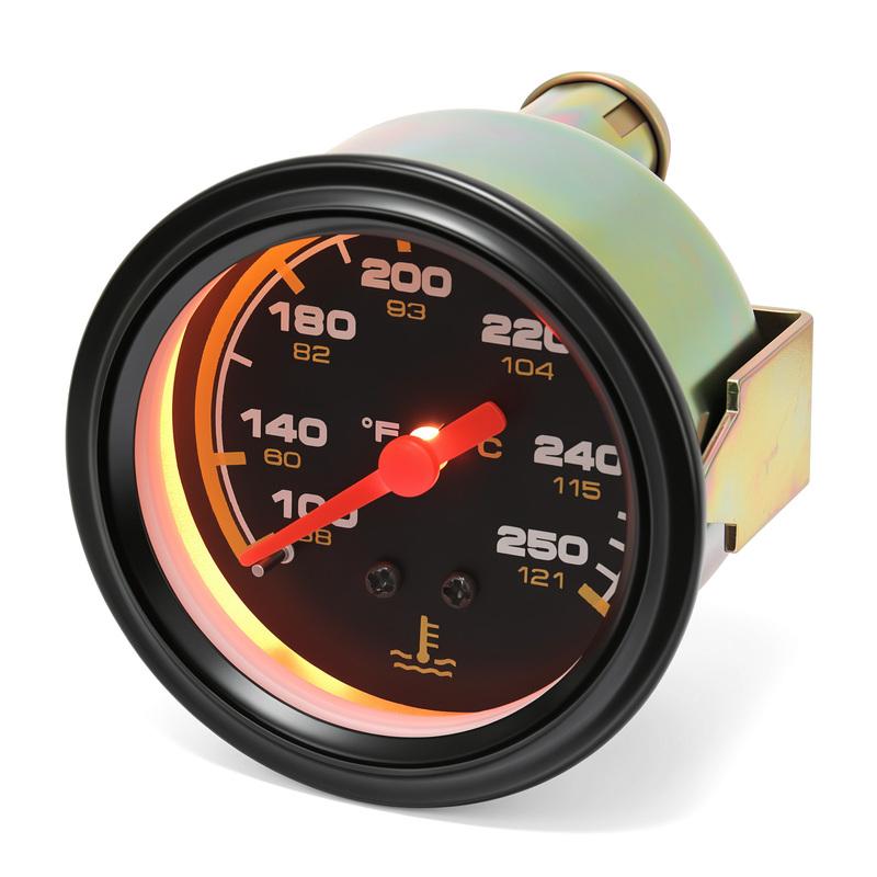 2" 52mm Metal Mechanical Thermometer 38-121℃/100-250℉ Car Water Temp Meter With NPT 1/2-14 Sensor for 12V Car Boat Truck vehicle
