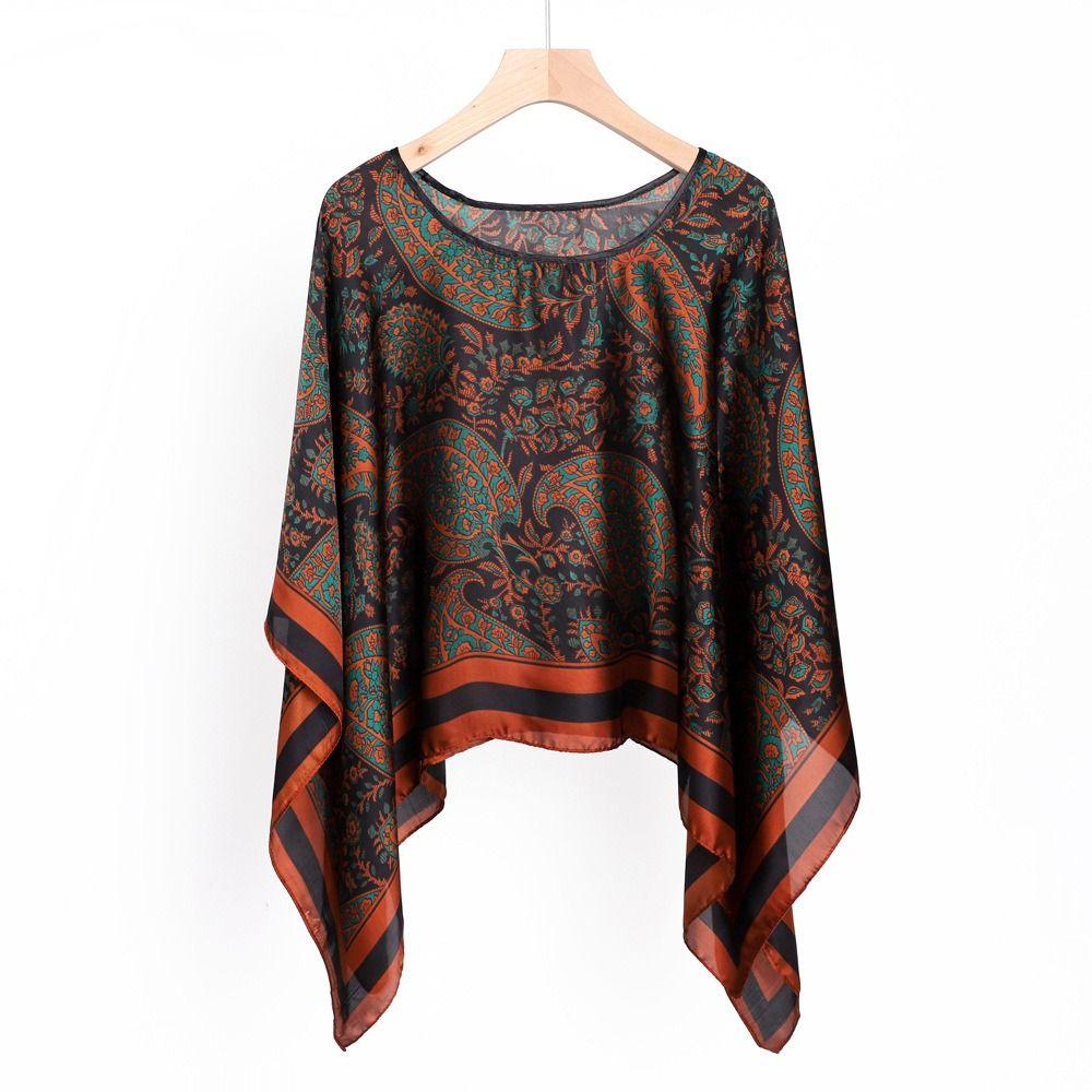 110x110cm Pullover Scarf Women Large Handkerchief Fashion Silk Scarf