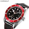 Corgeut 40MM с механизмом NH35 Мужские Автоматические Механические Часы Пилот Тип-B Авиатор Авто Часы Кожаный Ремешок Водонепроницаемые