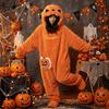Мягкая мультяшная животная пижама Забавный костюм Лягушки для косплея Уютная цельная пижама Тыква Хэллоуин