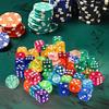14Mm 12/20/30/40/50Pcs Acrylic Colored Transparent Dice Game Bulk Dices 6 Sided Dice For Classroom Teaching Board Game Playing