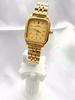 Vintage Square Gold Women Quartz Watch Textured Dial Roman Numeral Elegant Gold Metal Bracelet Ladies Dress Wristwatch