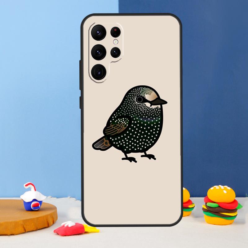 Чехол с пухлой птичкой для Samsung Galaxy S24 S25 Ultra S9 S10 S20 S22 S21 S23 Plus S24 FE Cover Coque