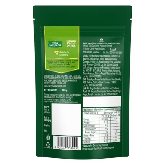 Tata Sampann Premium Kalmi Dates, 200g, Rich in Fibre, Naturally Sweet, Naturally Low-Fat Food