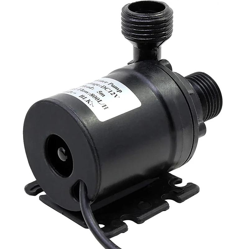 Ультра-тихий домашний погружной водяной насос постоянного тока, 12 В, 800 л/ч, с бесщеточным двигателем, 5 м, для системы охлаждения, портативный нагреватель для фонтанов