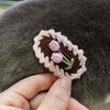 Вязаные крючком заколки-цветы, красочные заколки для волос, милые заколки ручной работы, вязаные крючком тюльпаны, заколка для волос, прекрасный вязаный аксессуар для детей