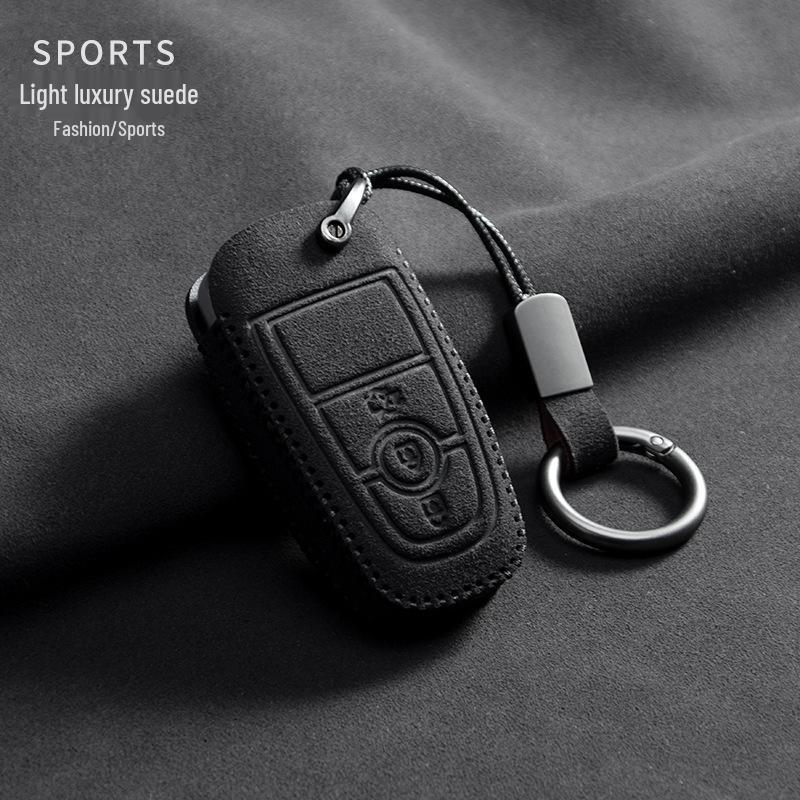 Чехол-брелок из замши для ключей Ford Mondeo, Edge, Explorer, Focus