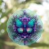10 Inch Metal Wind Chime with Butterfly Design Vibrant Purple and Teal Outdoor Art for Garden Patio or Porch Christmas Thanksgiving Gift