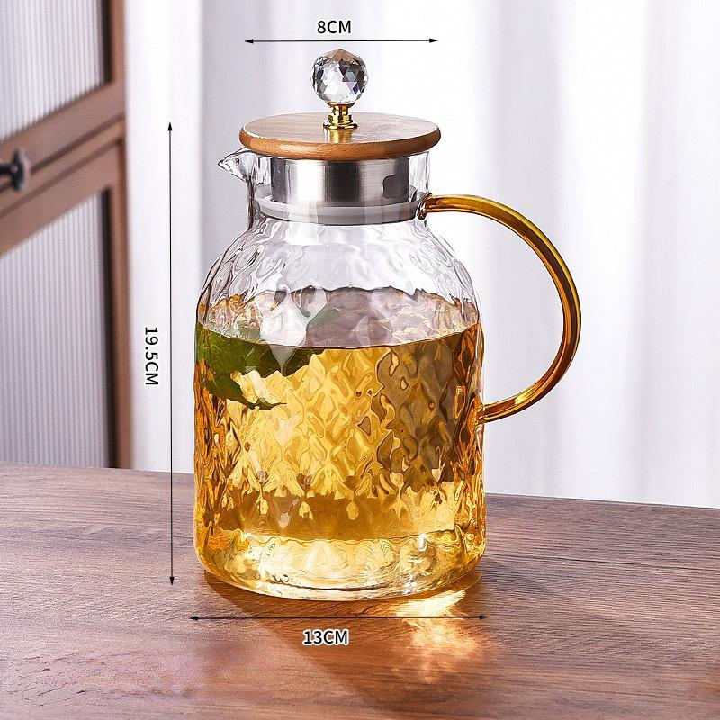 1,5 л прозрачный боросиликатный стеклянный чайник термостойкий большой прозрачный чайник цветочный чайный набор пуэр чайник чашка офисный домашний инструмент