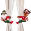 Пряжка для рождественской шторы, плюшевый Санта-Клаус, снеговик, лось, обнимашка, мягкая штора, подхват, застежка-фиксатор, пряжка для винной бутылки, занавеска, украшение для верхушки дерева