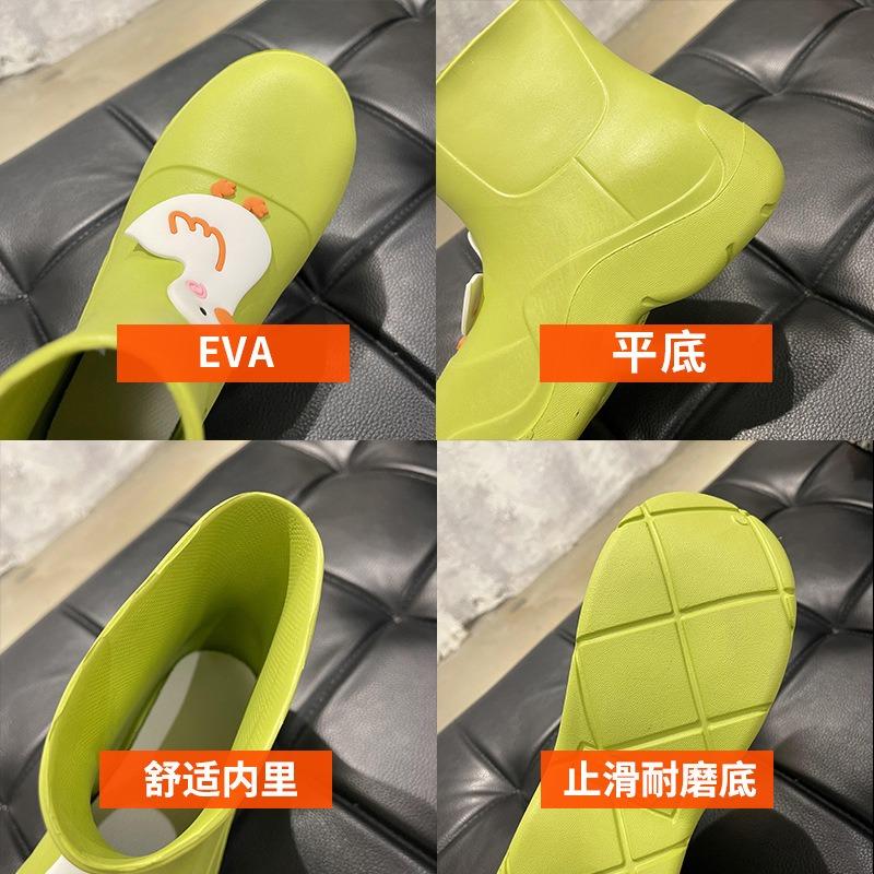 Duck Rain Shoes Women Wear Ashi Brother Mona Cute Non-slip Water Shoes Fashion Ugly Cute Rain Boots Platform Rubber Shoes