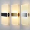 Minimalist LED Acrylic Wall Light AC85-265V Long Style Living Room Corridor Bedroom 6w Bedhead Art Decoration Indoor Wall Lights