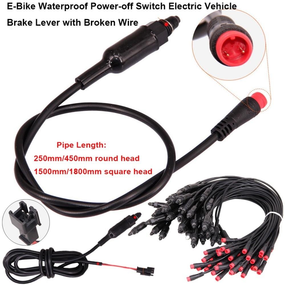 3-pin/2-pin E-Bike Power-off Switch with Broken Wire Vehicle Repair Parts Parts Accessories