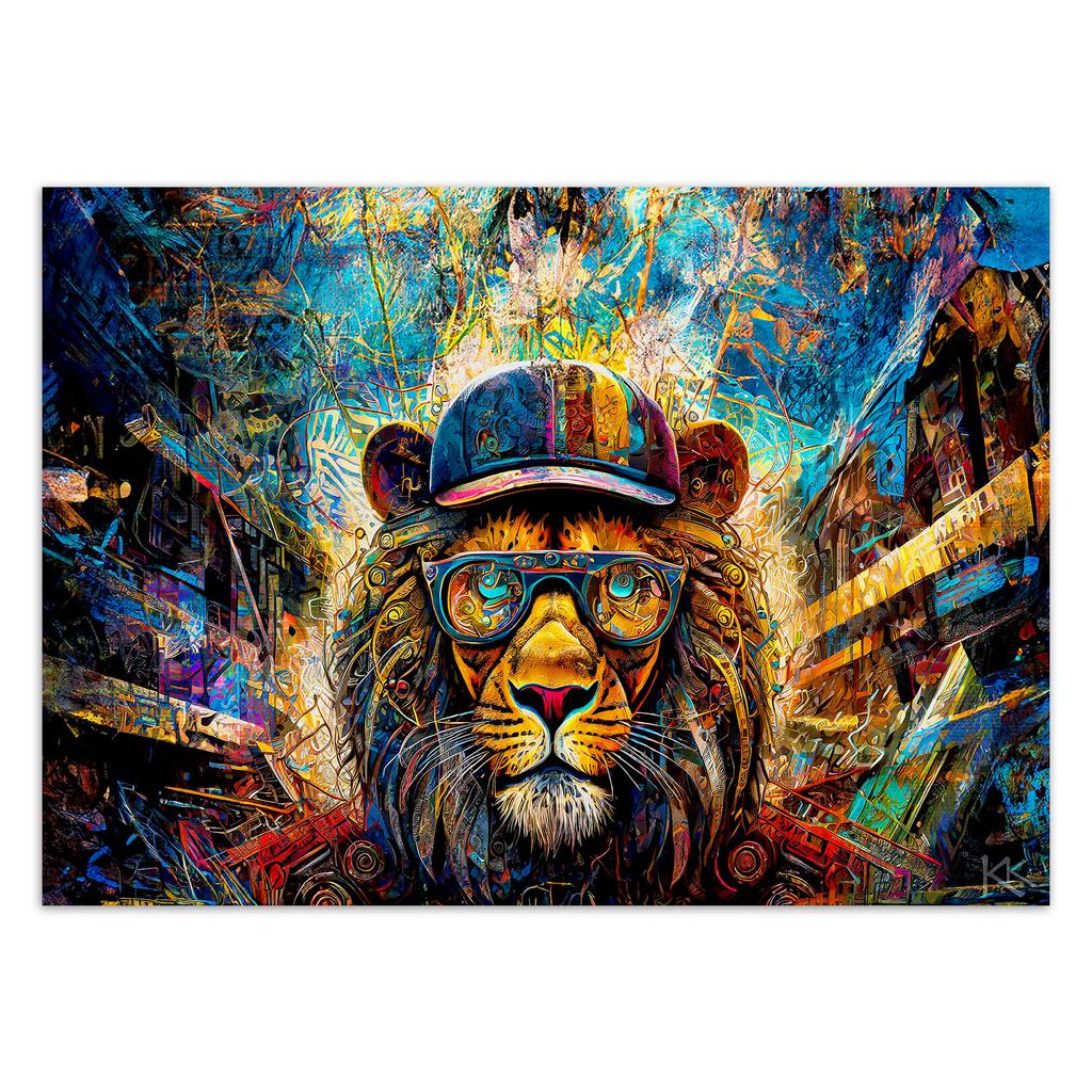Wallpaper Lion Animals Colorful