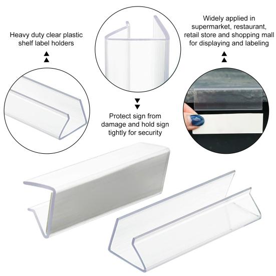 Упаковка из 30 штук Держатели для этикеток Проволочные полки Прозрачные держатели для ценников Легко протирать