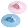 Сливная пробка для ванны, силиконовая крышка для сливного отверстия в полу с ручкой в ​​форме кролика, сильное всасывание, защита от протечек, защита от запаха, универсальная пробка для ванны для ванной комнаты